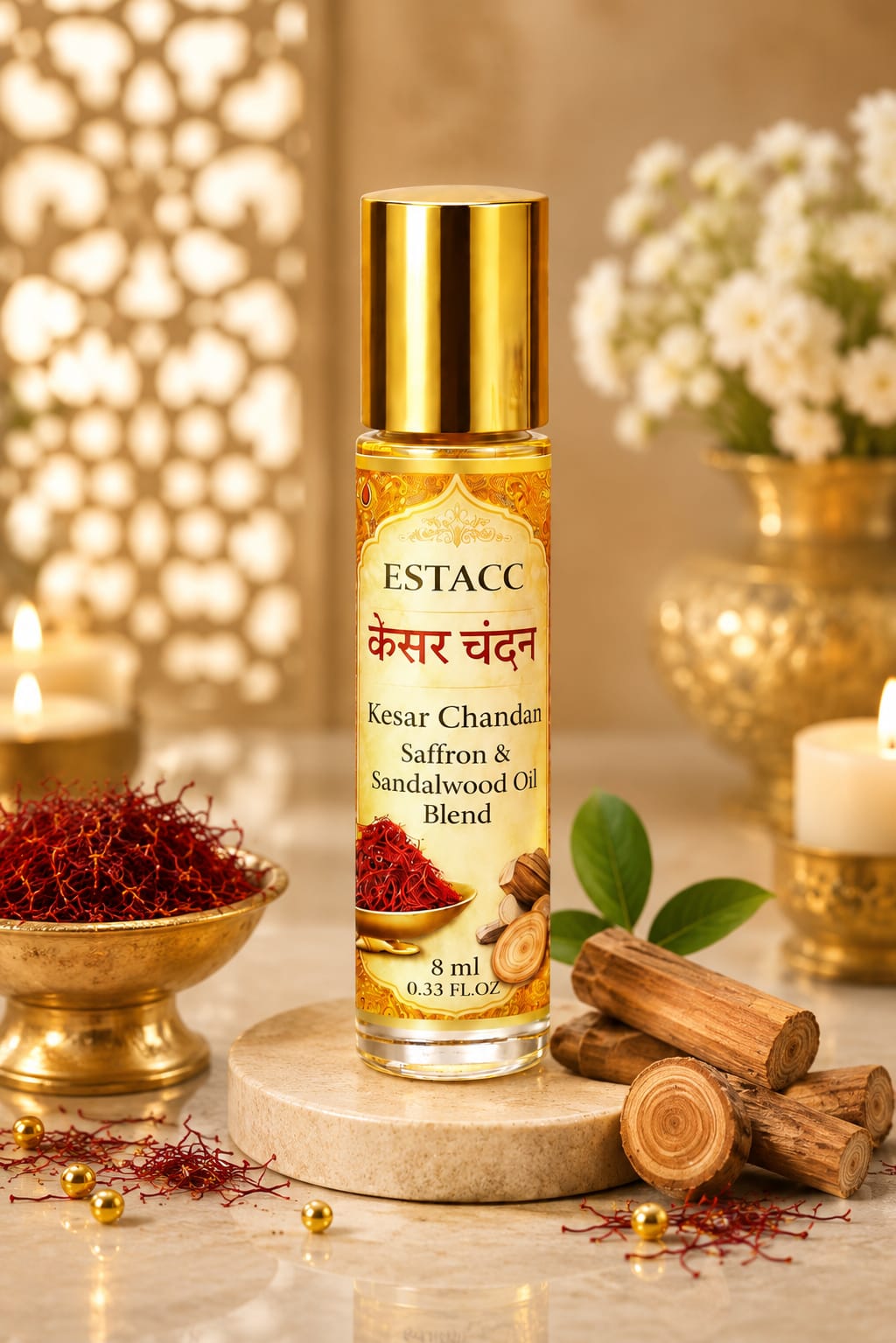 ESTACC Kesar Chandan Attar Roll On